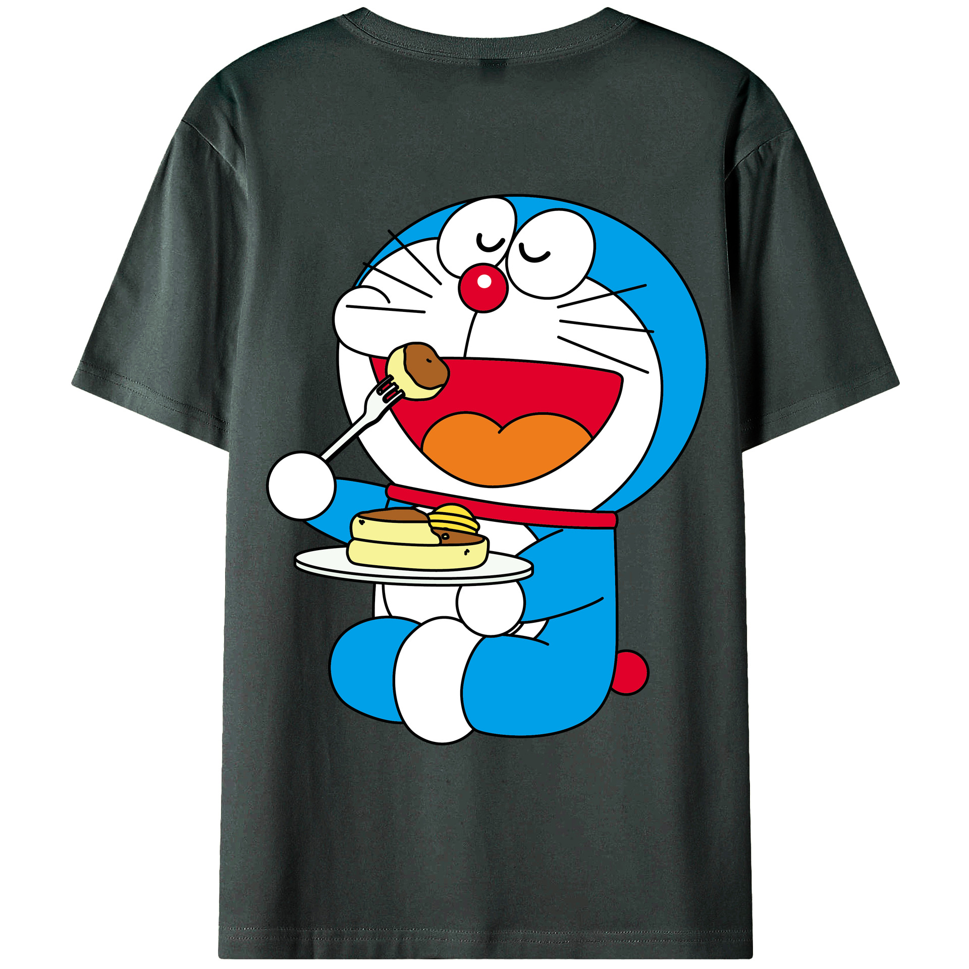 （画像用） ドラえもん Doraemon 綿100％ メンズ半袖Tシャツ（バックプリント） 通気性